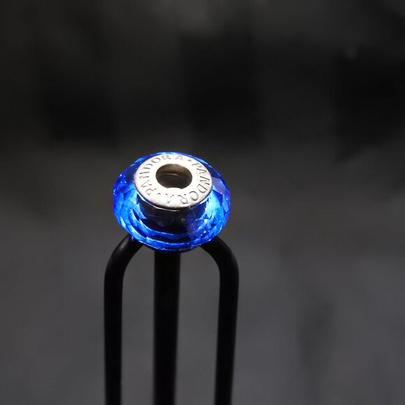 Authentic Pandora Blue Fascinating Faceted Murano Glass Bead - Picture 4 of 5